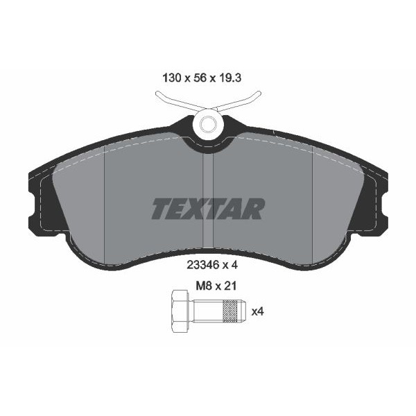 Слика на плочки TEXTAR Q+ 2334602 за Citroen Xsara Picasso N68 2.0 HDi - 90 коњи дизел