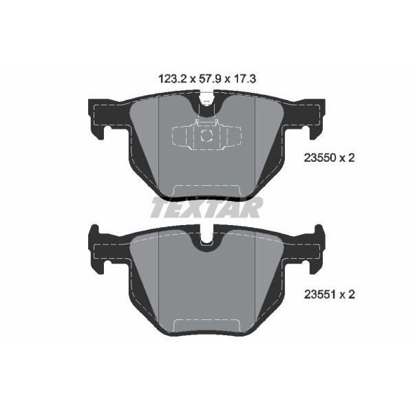 Слика на плочки TEXTAR Q+ 2355001 за BMW 3 Sedan E90 320 d - 163 коњи дизел