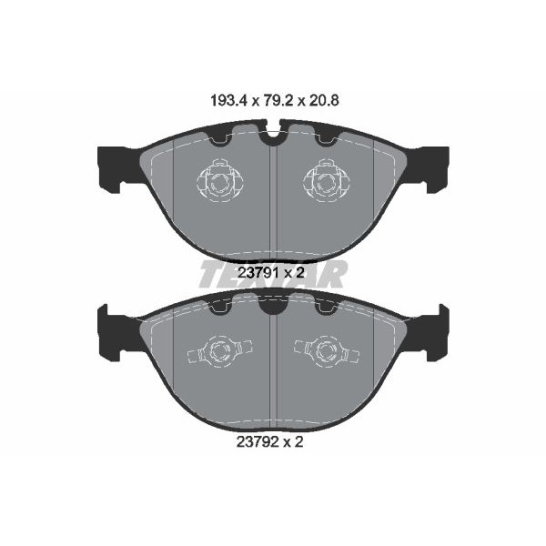 Слика на плочки TEXTAR Q+ 2379101 за BMW 7 Limousine E65 745 d - 300 коњи дизел