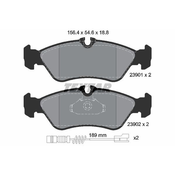 Слика на плочки TEXTAR Q+ 2390101 за Mercedes Sprinter 3-t Box (903) 308 CDI - 82 коњи дизел