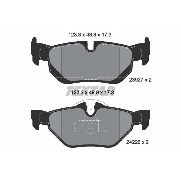 Слика на плочки TEXTAR Q+ 2392701 за BMW 3 Coupe E92 320 d - 184 коњи дизел