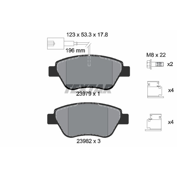 Слика на плочки TEXTAR Q+ 2397903 за Citroen Nemo BOX AA 1.4 HDi - 68 коњи дизел