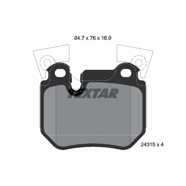 Слика на плочки TEXTAR Q+ 2431501 за BMW 1 Cabrio E88 123 d - 204 коњи дизел