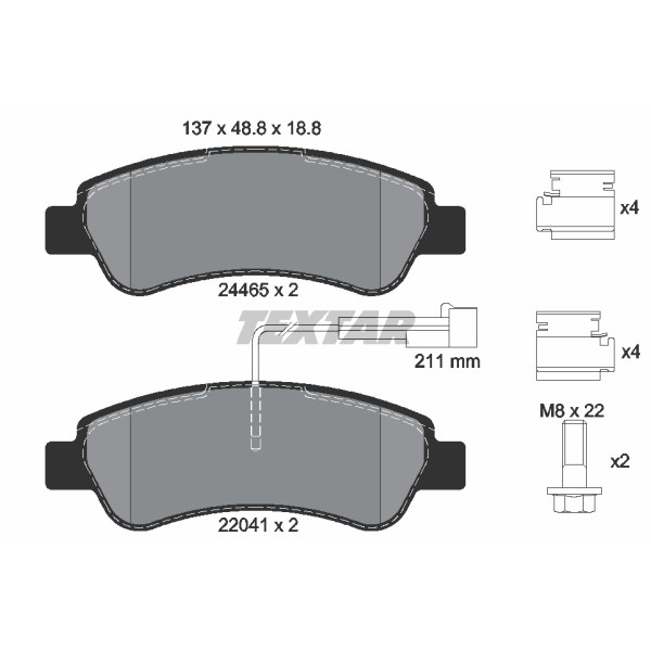 Слика на плочки TEXTAR Q+ 2446503 за Citroen Jumper BOX 2.0 BlueHDi 130 - 130 коњи дизел