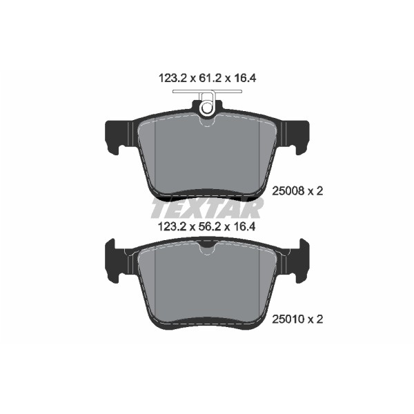 Слика на плочки TEXTAR Q+ 2500801 за Audi TT (FV3) 2.0 TTS - 310 коњи бензин