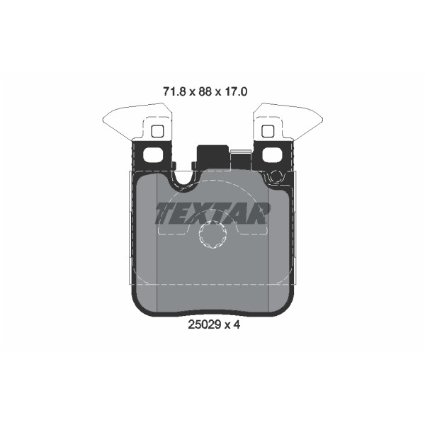 Слика на плочки TEXTAR Q+ 2502902 за BMW 1 F21 116 d - 116 коњи дизел