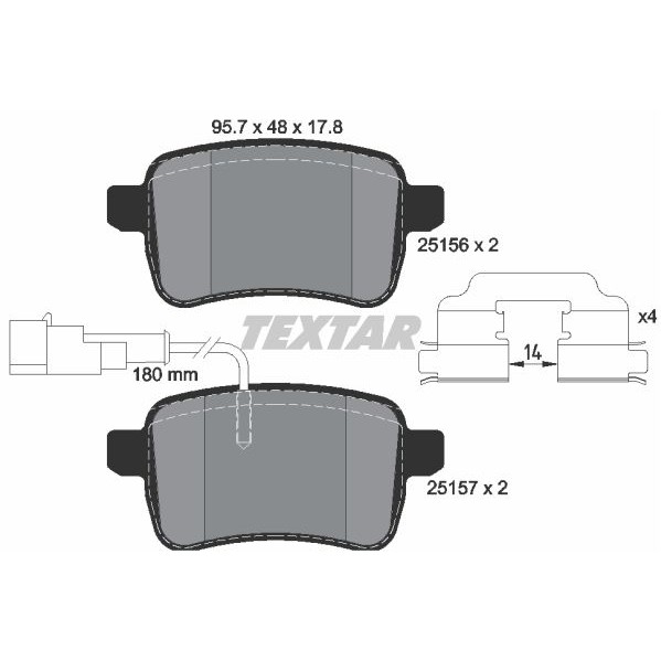 Слика на плочки TEXTAR Q+ 2515601 за Alfa Romeo Giulietta (940) 1.4 TB - 150 коњи бензин