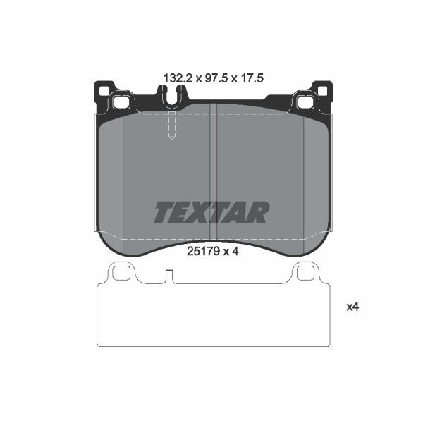 Слика на плочки TEXTAR Q+ 2517903 за Mercedes S-class Coupe (c217) S 500 (217.382) - 455 коњи бензин