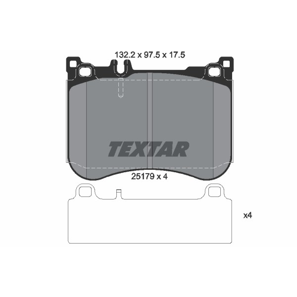 Слика на плочки TEXTAR Q+ 2517903 за Toyota Corolla Hatchback (E12U,E12J) 2.2 D4d - 455 коњи бензин