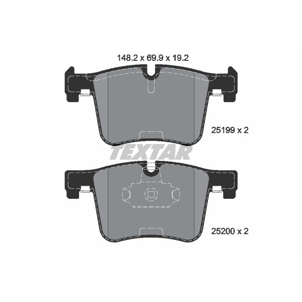 Слика на плочки TEXTAR Q+ 2519901 за BMW 4 Convertible F33 F83 420 D - 190 коњи дизел