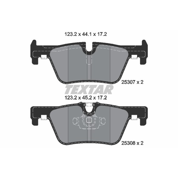 Слика на плочки TEXTAR Q+ 2530701 за BMW 1 F21 116 d - 116 коњи дизел