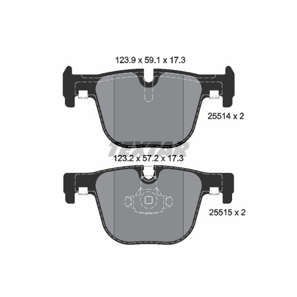 Слика на плочки TEXTAR Q+ 2551401 за BMW 4 Convertible F33 F83 440 i - 360 коњи бензин