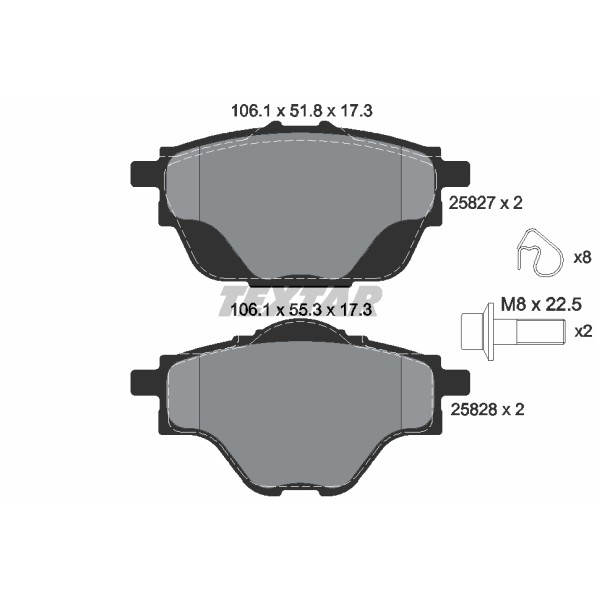 Слика на плочки TEXTAR Q+ 2582701 за Citroen C4 Grand Picasso 2 1.2 THP 130 - 130 коњи бензин