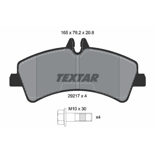 Слика на плочки TEXTAR Q+ 2921702 за Mercedes Sprinter 4.6-t Box (906) 419 CDI (906.653, 906.655, 906.657) - 190 коњи дизел