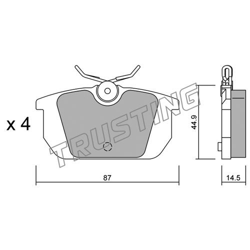 Слика на плочки TRUSTING 066.0 за Alfa Romeo 33 (905A) Sportwagon 1.7 i.e. - 105 коњи бензин