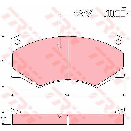 Слика на плочки TRW GDB1067 за камион MAN G 90 10.150 FK - 150 коњи дизел