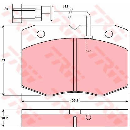 Слика на плочки TRW GDB1356 за камион Iveco Daily 1 Box 30-8 V (14914111, 14914117, 14914211, 14914217, 14915111, 14 - 84 коњи дизел