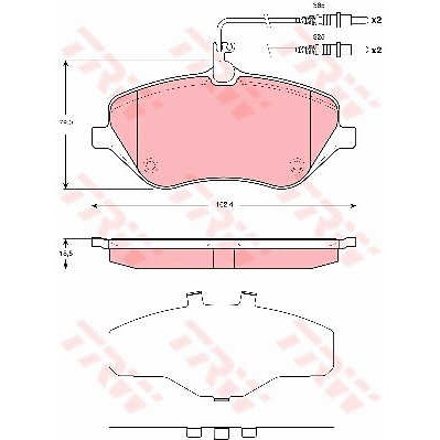 Слика на плочки TRW GDB1663 за Citroen C6 Sedan 3.0 V6 - 211 коњи бензин