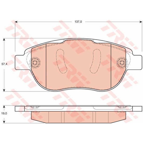 Слика на плочки TRW GDB1669 за Citroen C3 FC Hatchback 1.6 16V HDi - 109 коњи дизел