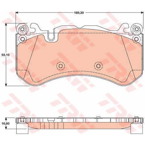 Слика на плочки TRW GDB1734 за Mercedes C-class Estate (s204) C 63 AMG (204.277) - 487 коњи бензин