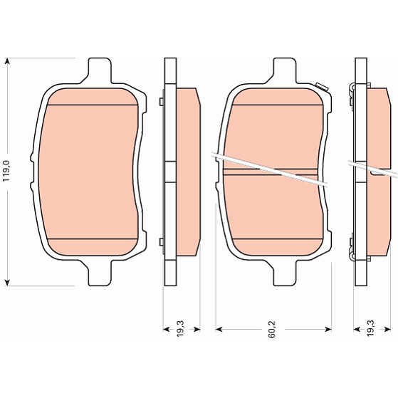 Слика на плочки TRW GDB1755 за Opel GT Convertible 2.0 - 264 коњи бензин