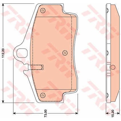 Слика на плочки TRW GDB1757 за Porsche Boxster (987) S 3.4 - 303 коњи бензин