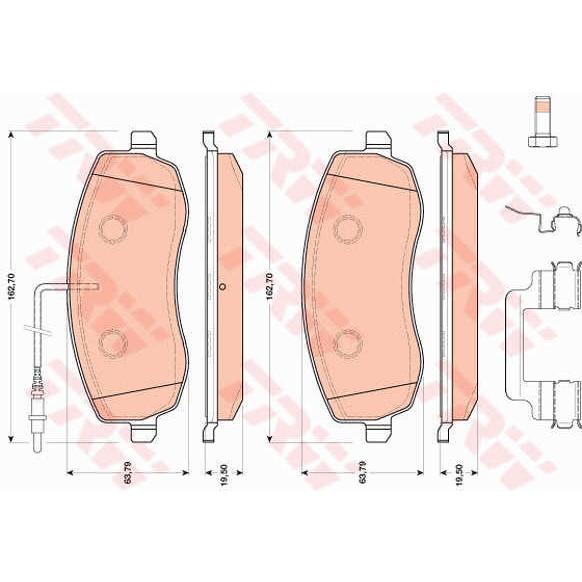 Слика на плочки TRW GDB1820 за Citroen C8 EA,EB 2.2 HDi - 170 коњи дизел