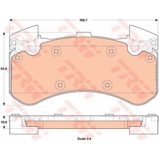 Слика на плочки TRW GDB1911 за Dodge Viper Convertible 1991 8.0 RT10 - 383 коњи бензин