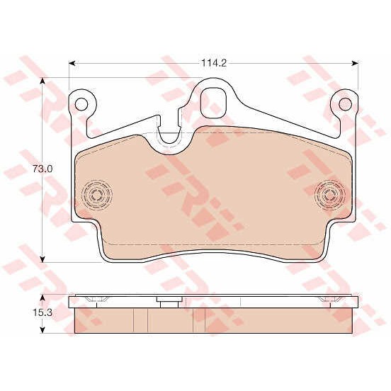 Слика на плочки TRW GDB1961 за Porsche Cayman (981) S 3.4 - 325 коњи бензин