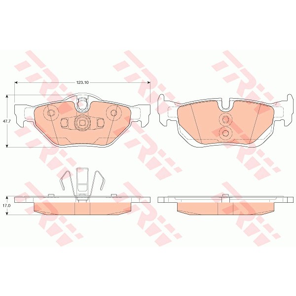 Слика на плочки TRW GDB2050 за BMW 1 Cabrio E88 123 d - 204 коњи дизел