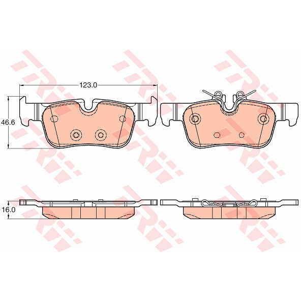 Слика на плочки TRW GDB2063 за BMW 2 Active Tourer F45 220 D - 163 коњи дизел