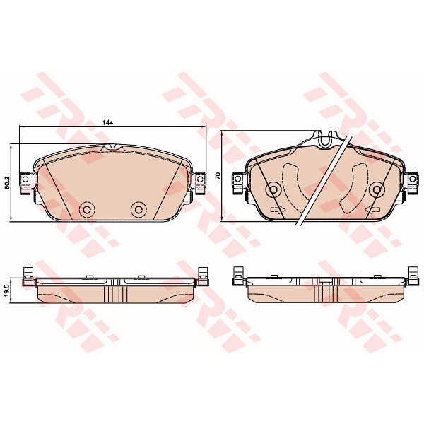 Слика на плочки TRW GDB2070 за Mercedes C-class T-model (s205) C 180 (205.240) - 156 коњи бензин