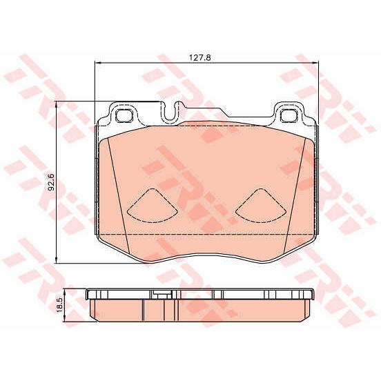 Слика на плочки TRW GDB2081 за Mercedes E-Class (W213) E 220 d (213.004) - 194 коњи дизел