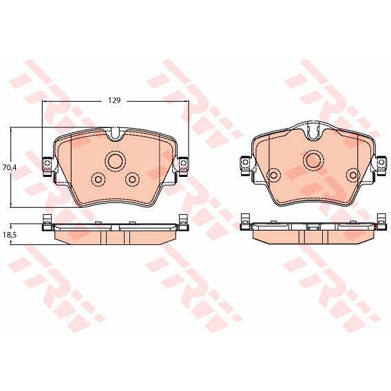 Слика на плочки TRW GDB2098 за BMW X1 F48 sDrive 20 d - 163 коњи дизел