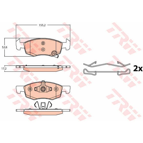 Слика на плочки TRW GDB2099 за Opel Corsa E 1.0 - 90 коњи бензин