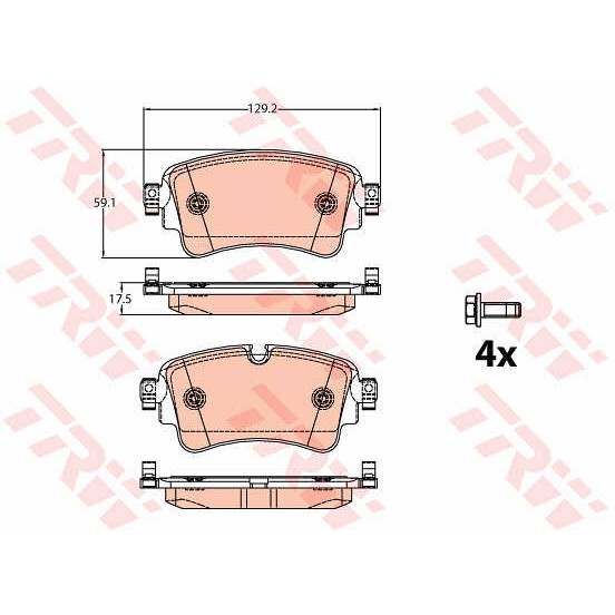 Слика на плочки TRW GDB2132 за Audi A5 Sportback (F5A) 2.0 TDI - 150 коњи дизел