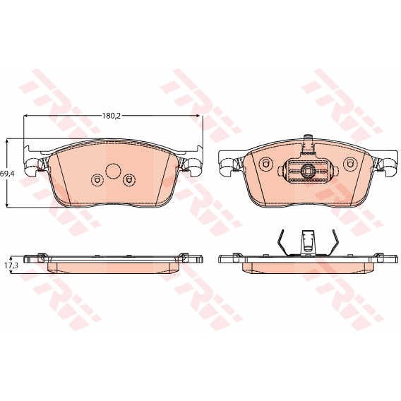 Слика на плочки TRW GDB2169 за Citroen Jumpy Box (V) 1.6 BlueHDi 115 - 115 коњи дизел