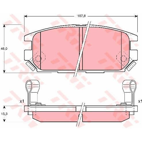 Слика на плочки TRW GDB3199 за Mitsubishi Galant Saloon (ED,EF) 3.8 - 234 коњи бензин