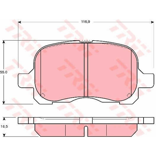 Слика на плочки TRW GDB3204 за Toyota Corolla Wagon (E11) 1.4 (EE111_) - 86 коњи бензин