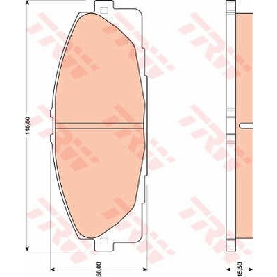 Слика на плочки TRW GDB3485 за Toyota HiAce 5 Box 2.5 D-4D - 95 коњи дизел