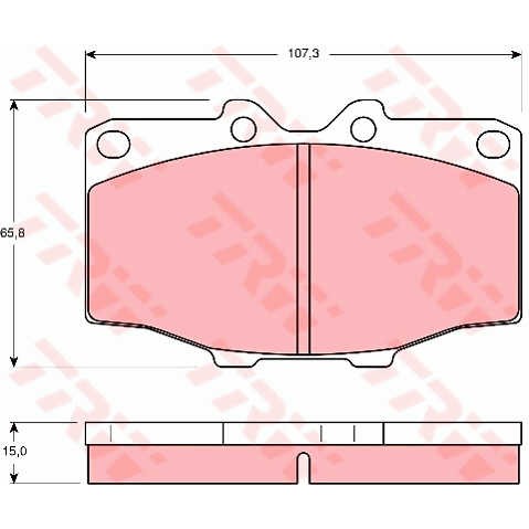 Слика на плочки TRW GDB352 за Toyota Land Cruiser (J7) 3.4 D (BJ70_V, BJ73_) - 95 коњи дизел