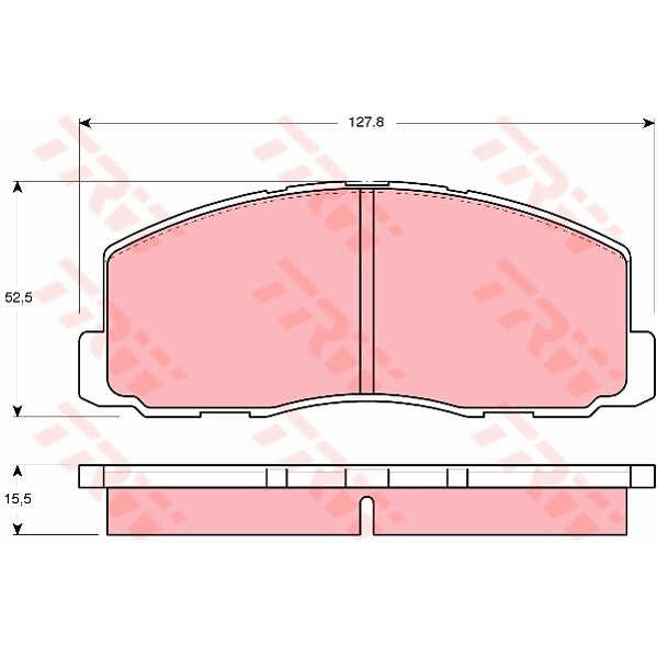 Слика на плочки TRW GDB355 за Mitsubishi Lancer 4 Hatchback (C6,C7 A) 1.5 (C62A) - 83 коњи бензин