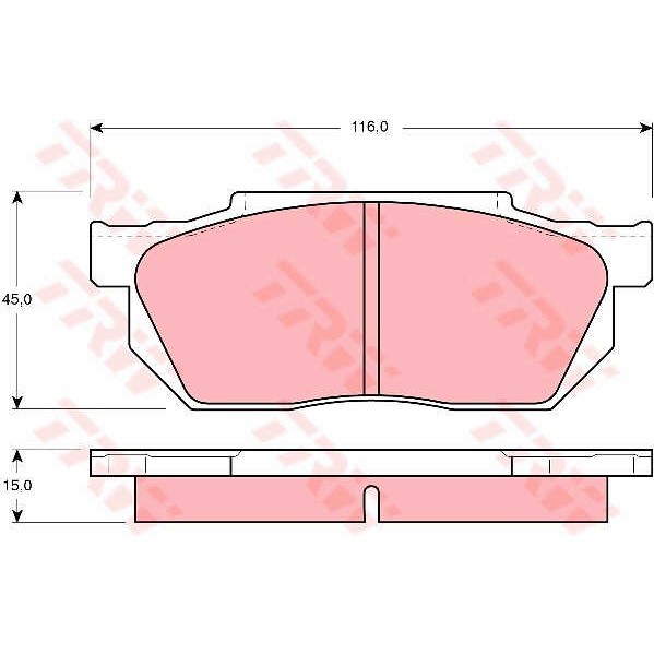 Слика на плочки TRW GDB358 за Honda Civic 4 Hatchback (EC,ED,EE) 1.3 16 V (EC8) - 75 коњи бензин