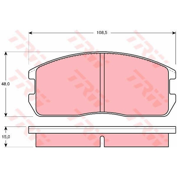 Слика на плочки TRW GDB365 за Mitsubishi Colt Hatchback (C5 A) 1.5 GLXi (C52A) - 84 коњи бензин