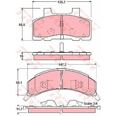 Слика на плочки TRW GDB4005 за BUICK Century 4_35_1991 2.2 - 111 коњи бензин