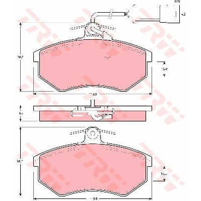 Слика на плочки TRW GDB404 за Audi 80 Sedan (89, 89Q, 8A, B3) 2.0 E - 113 коњи бензин