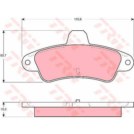 Слика на плочки TRW GDB4084 за Ford Mondeo 1 Clipper (BNP) 1.8 TD - 88 коњи дизел