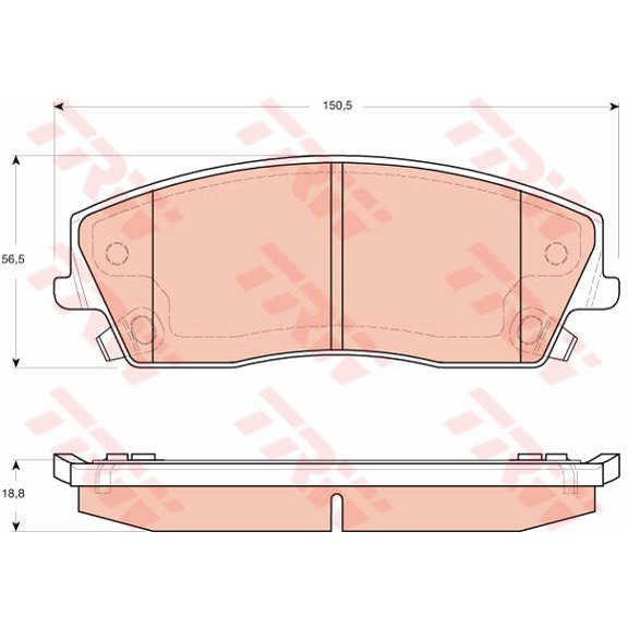 Слика на плочки TRW GDB4140 за CHRYSLER 300C Sedan 2.7 - 193 коњи бензин