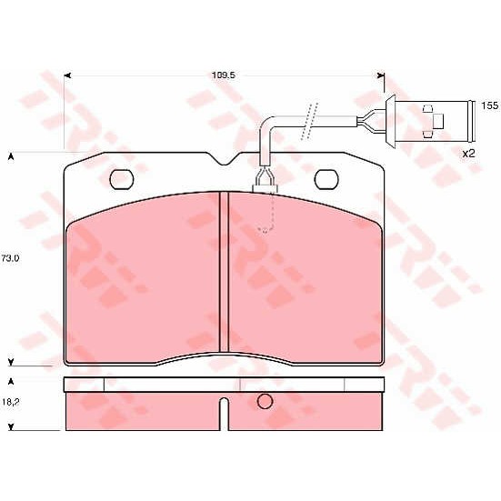 Слика на плочки TRW GDB478 за камион Iveco Daily 1 Box ORA-06502: PL/  - 109 коњи дизел