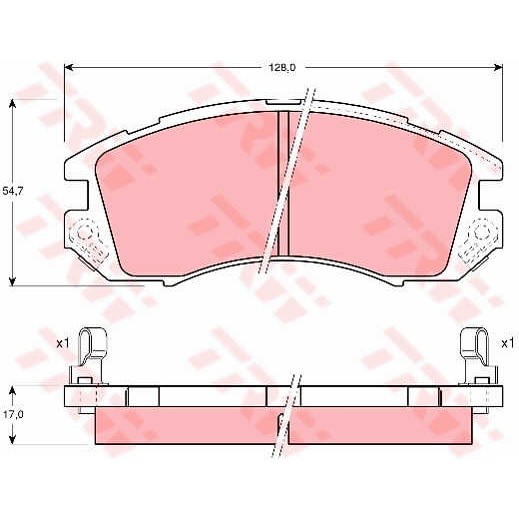 Слика на плочки TRW GDB989 за Subaru Legacy 1 (BC) 1800 - 103 коњи бензин